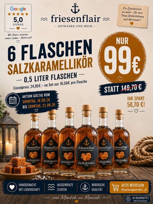 "Aktion" 6 Flaschen Salzkaramelllikör
