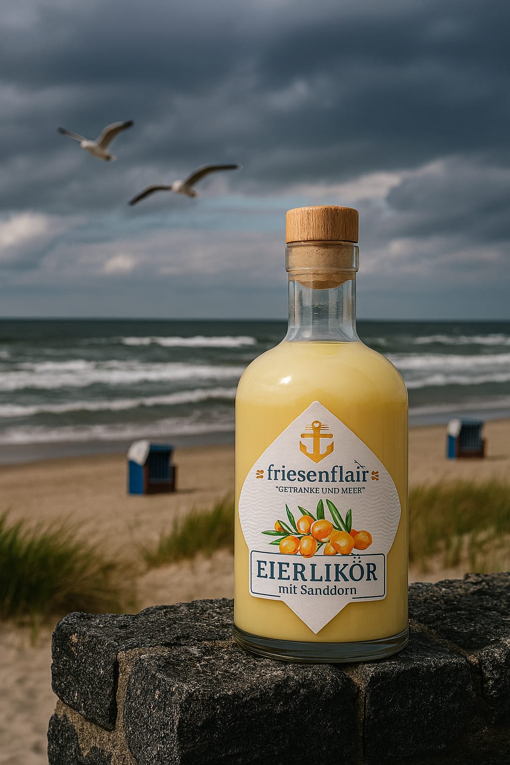 Eierlikör mit Sanddorn 0,5 Liter