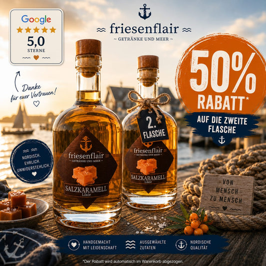 "Aktion" Salzkaramelllikör 50% auf die 2.te Flasche